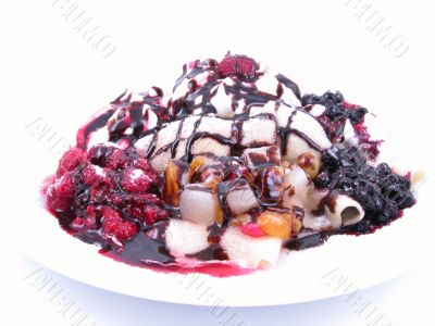 dessert with berries