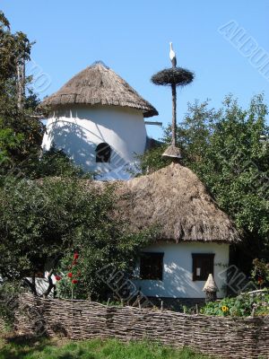 Peaceful Ancient Ukrainian Village Yard