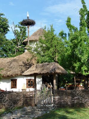 Peaceful Ancient Ukrainian Village Yard