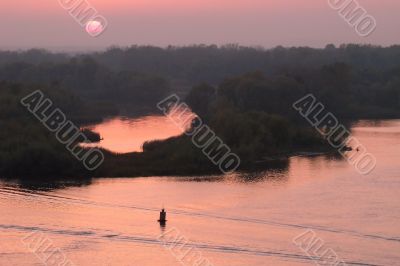 Sunset on River Dnieper in Kremenchug