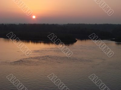 Sunset on River Dnieper in Kremenchug