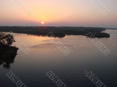 Sunset on River Dnieper in Kremenchug