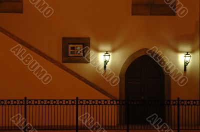 Antique house, the front view