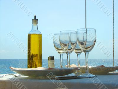 Interior of the Mediterranean restaurant