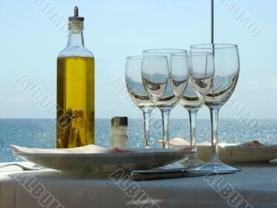 Interior of the Mediterranean restaurant