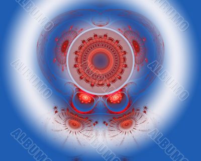 The abstract color fractal image.