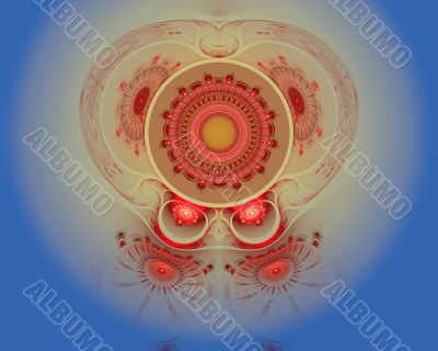 The abstract color fractal image.