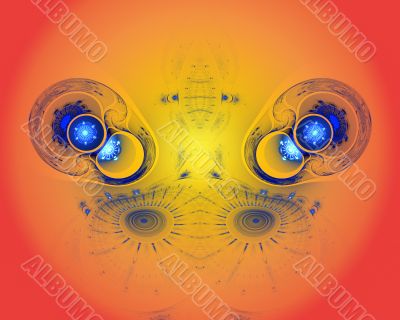 The abstract color fractal image.