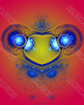 The abstract color fractal image.