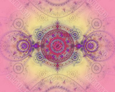 The abstract color fractal image.