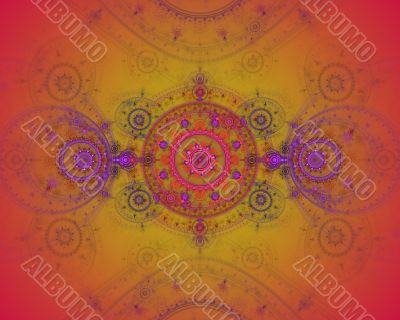 The abstract color fractal image.