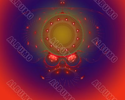 The abstract color fractal image.