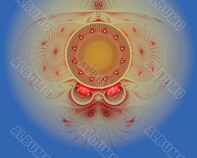 The abstract color fractal image.