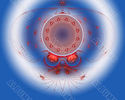 The abstract color fractal image.