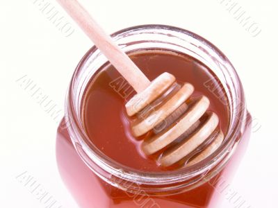bowl of honey isolated