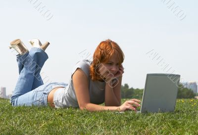 Girl and a computer 2