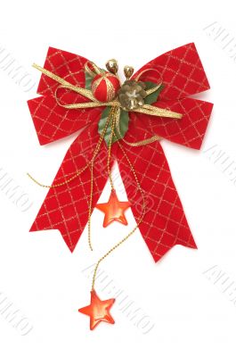 Red christmas bow
