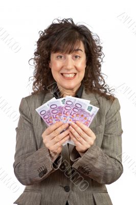 Holding a fan of money
