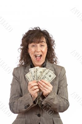Holding a fan of money