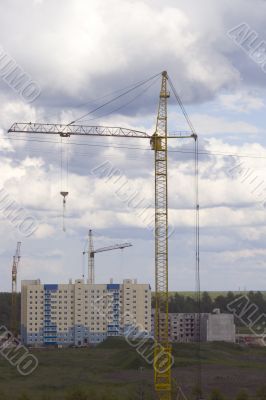 Yellow High crane