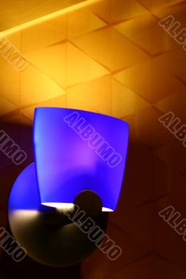 Blue Lamp Gold Wall