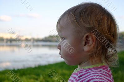Girl near the river