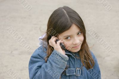 Girl talking on mobile