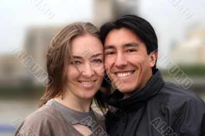 happy couple`s portrait