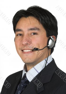 business man with headset