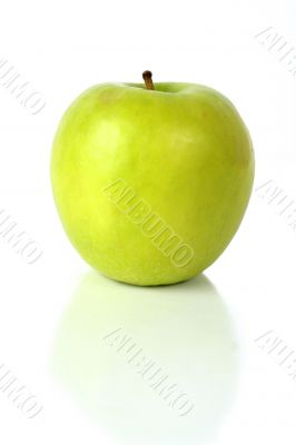 apple over white