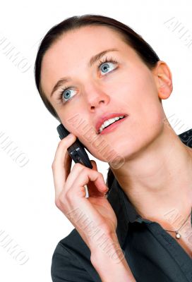 business woman on a cell phone