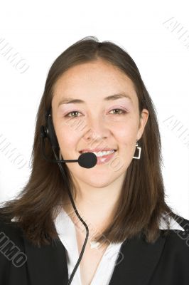 customer service or telesales woman