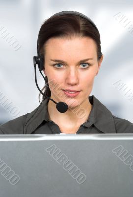 beautiful customer support girl