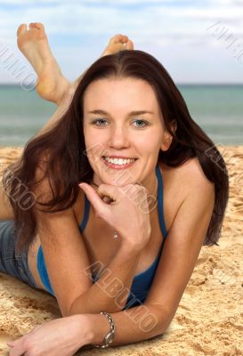 beautiful girl on the beach