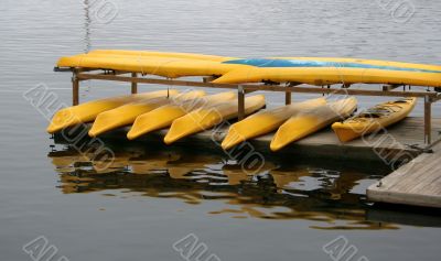 Docked Kayaks