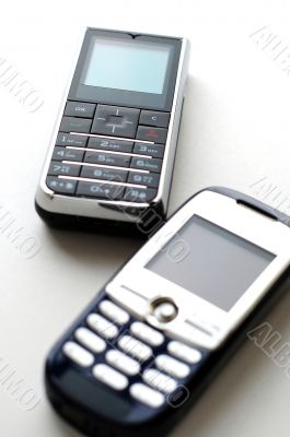 Two modern mobile phones