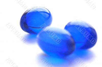 Abstract pills in blue color