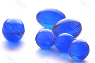 Abstract pills in blue color