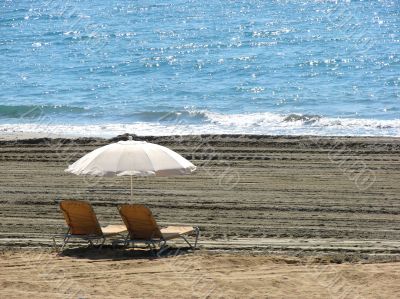 Beach after night inflow