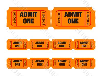 Admit one tickets