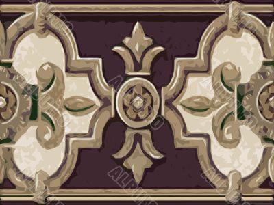 Abstract ornamental floral design