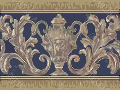 Abstract ornamental floral design