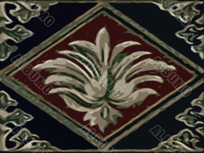 Abstract ornamental floral design