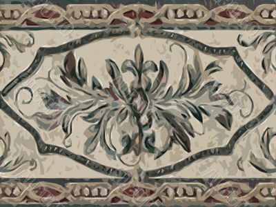 Abstract ornamental floral design