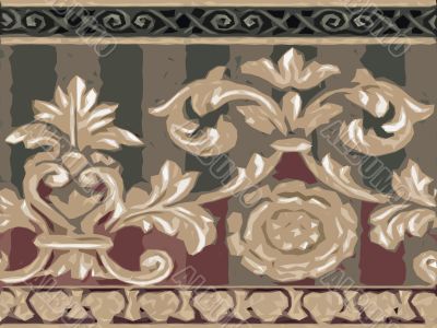 Abstract ornamental floral design