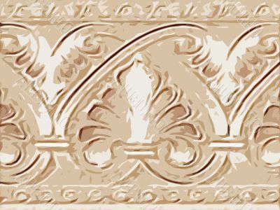 Abstract ornamental floral design