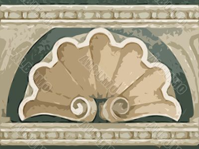 Abstract ornamental floral design