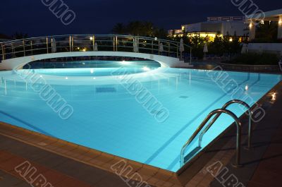 Night swimming pool
