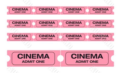 Cinema admit one tickets