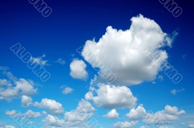 Cotton like cloudy sky